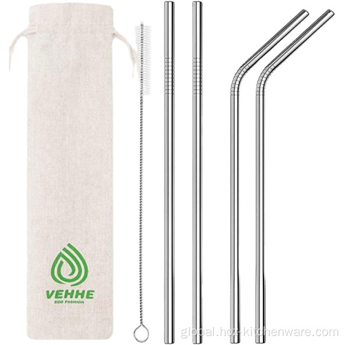 Stainless Steel Reusable Smoothie Straws Food Grade Stainless Steel Rainbow Straws Supplier